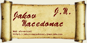 Jakov Macedonac vizit kartica